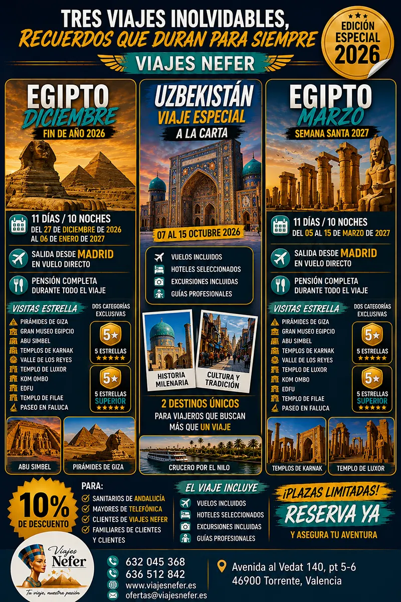 viajes nefer destacados 2026 viajes nefer destacados 2026